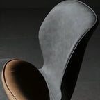 Modern Wingback Faux Leather Upholstered Metal Dining Chair