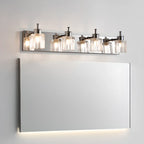 4 Bulb Vintage Bath Vanity Light with Brushed Nickel Shade