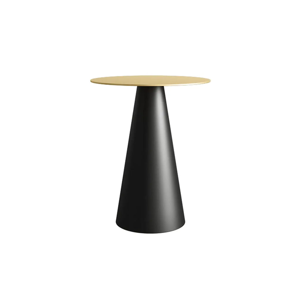 Modern Black Metal Round End Table for Living Room