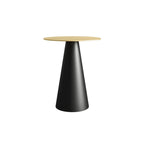 Modern Black Metal Round End Table for Living Room