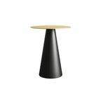 Modern Black Metal Round End Table for Living Room