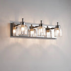4 Bulb Vintage Bath Vanity Light with Brushed Nickel Shade