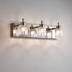 4 Bulb Vintage Bath Vanity Light with Brushed Nickel Shade