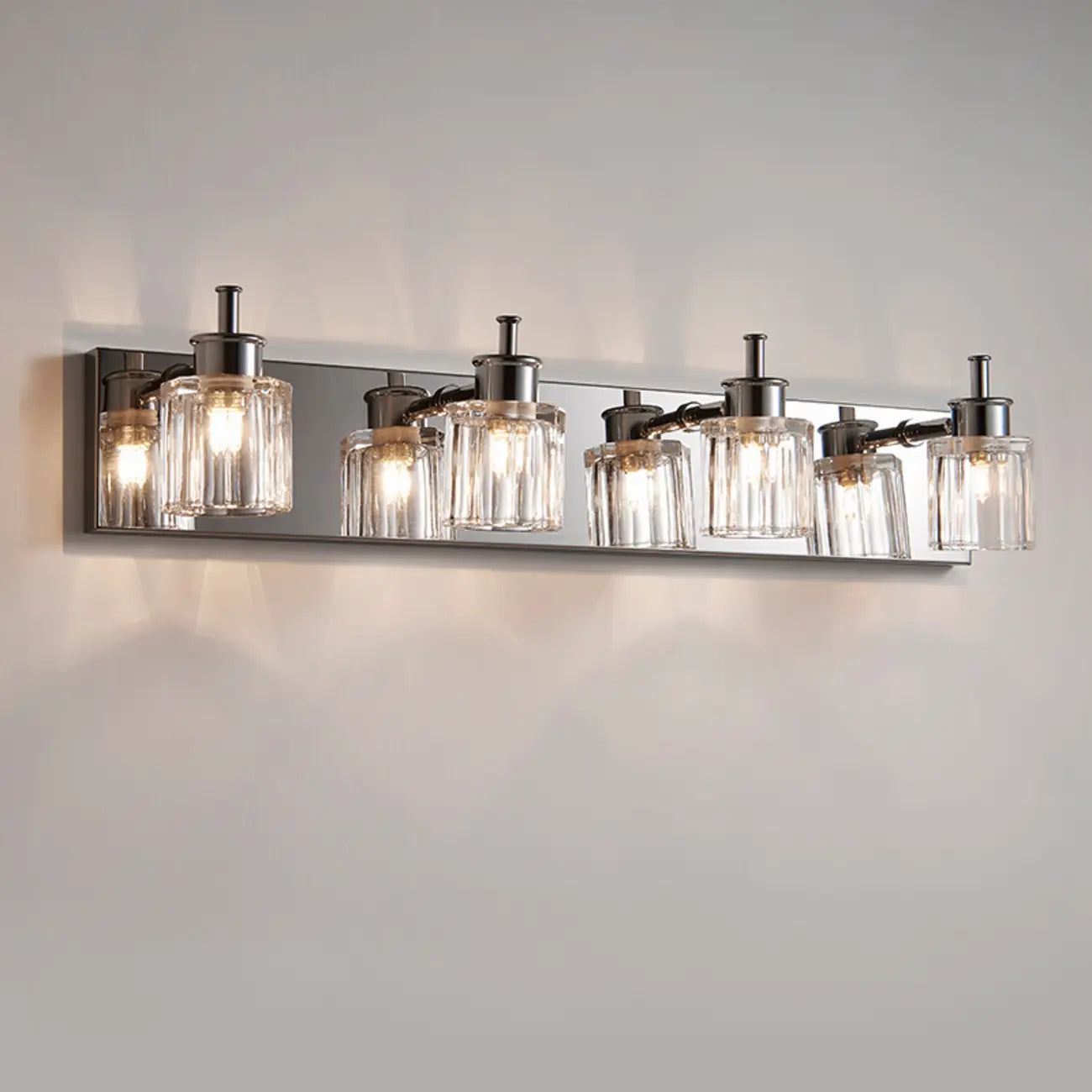 4 Bulb Vintage Bath Vanity Light with Brushed Nickel Shade
