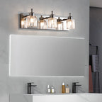 4 Bulb Vintage Bath Vanity Light with Brushed Nickel Shade