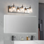 4 Bulb Vintage Bath Vanity Light with Brushed Nickel Shade