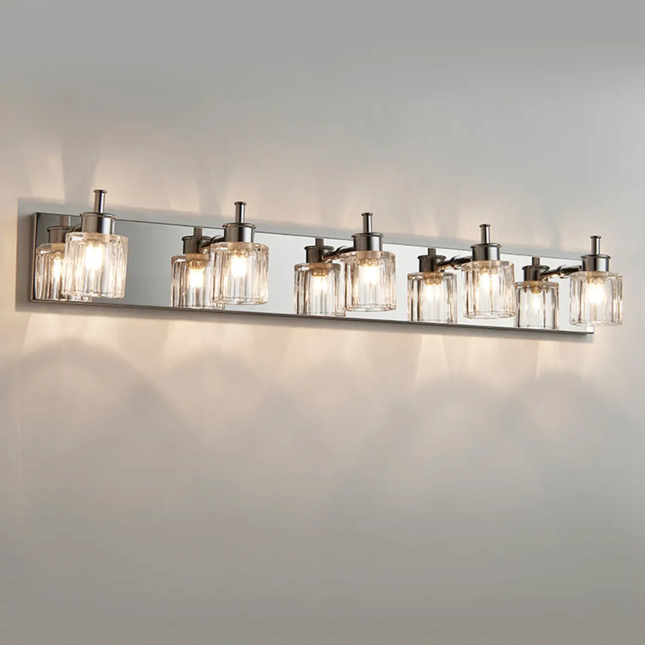 4 Bulb Vintage Bath Vanity Light with Brushed Nickel Shade