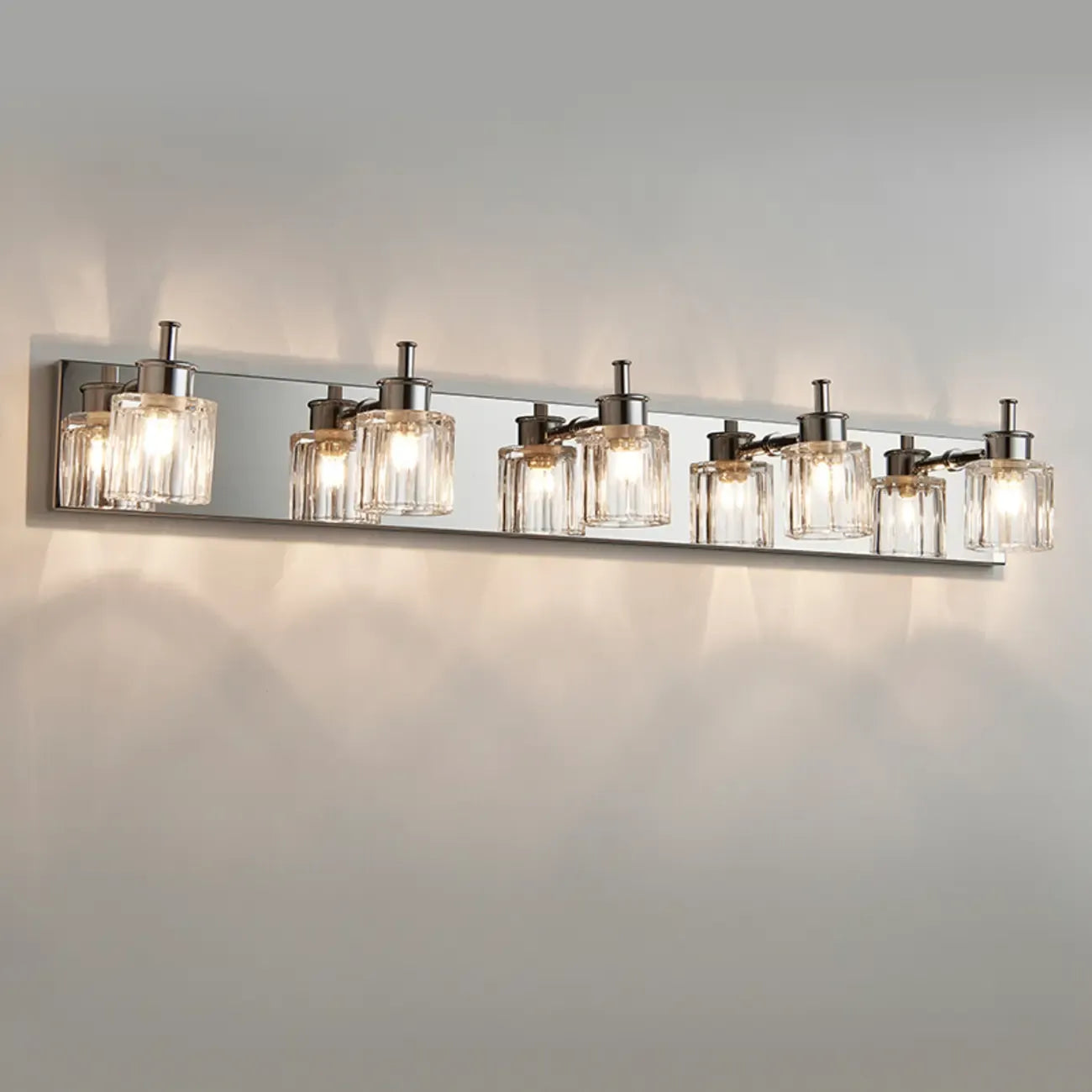 4 Bulb Vintage Bath Vanity Light with Brushed Nickel Shade