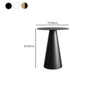 Modern Black Metal Round End Table for Living Room