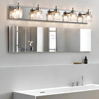 4 Bulb Vintage Bath Vanity Light with Brushed Nickel Shade