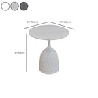 Metal Pedestal Round Marble Side Table for Living Room