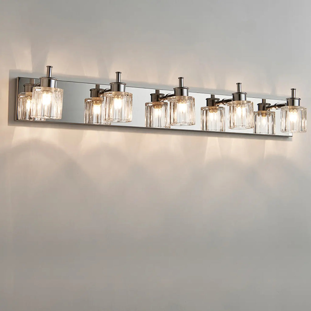4 Bulb Vintage Bath Vanity Light with Brushed Nickel Shade