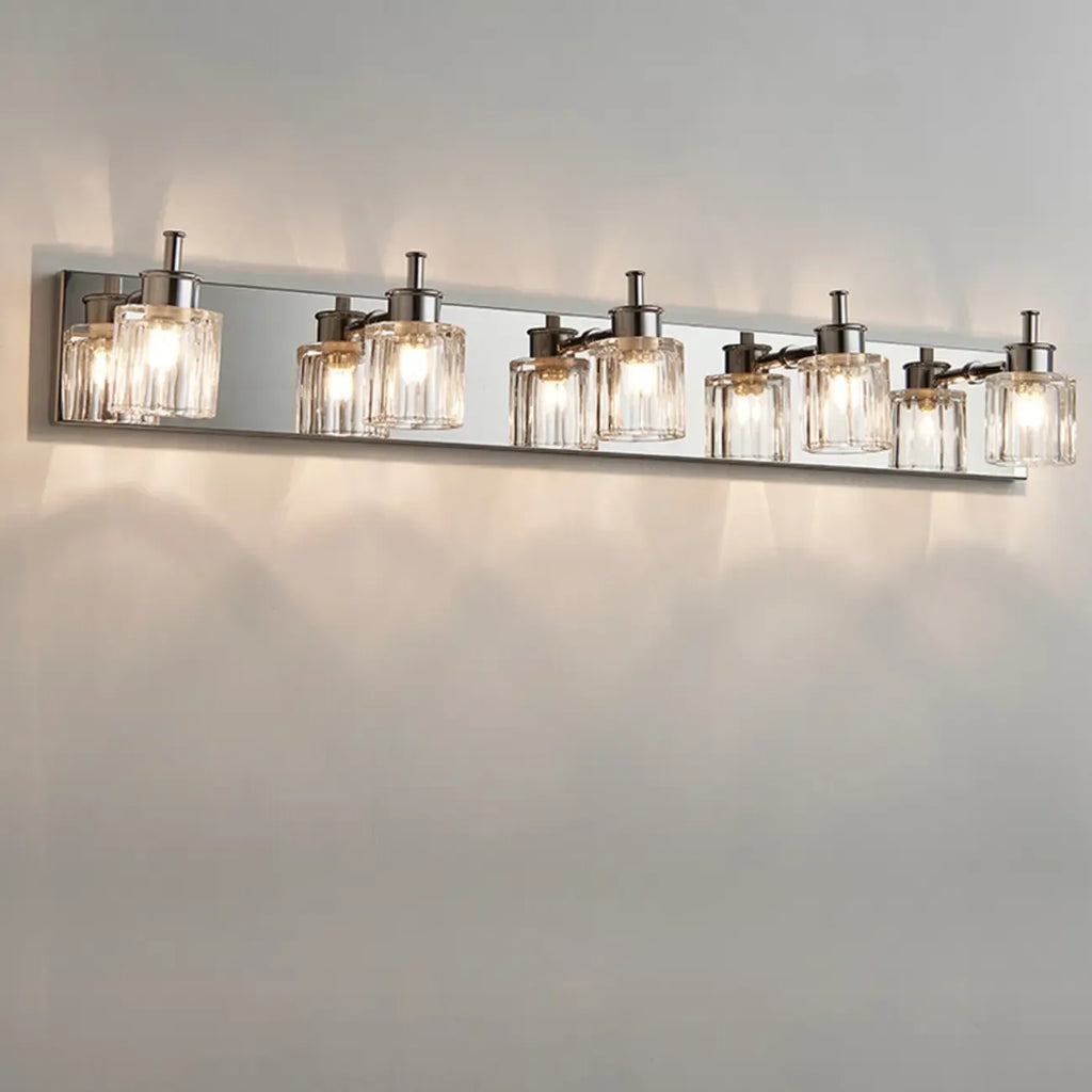 4 Bulb Vintage Bath Vanity Light with Brushed Nickel Shade