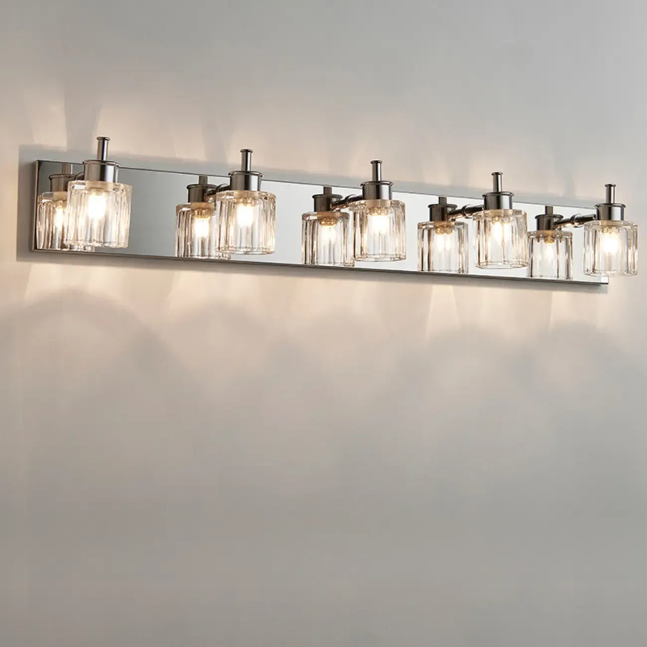 4 Bulb Vintage Bath Vanity Light with Brushed Nickel Shade
