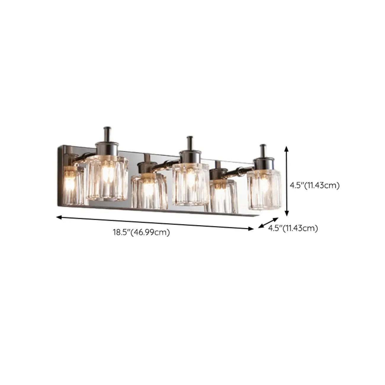 4 Bulb Vintage Bath Vanity Light with Brushed Nickel Shade