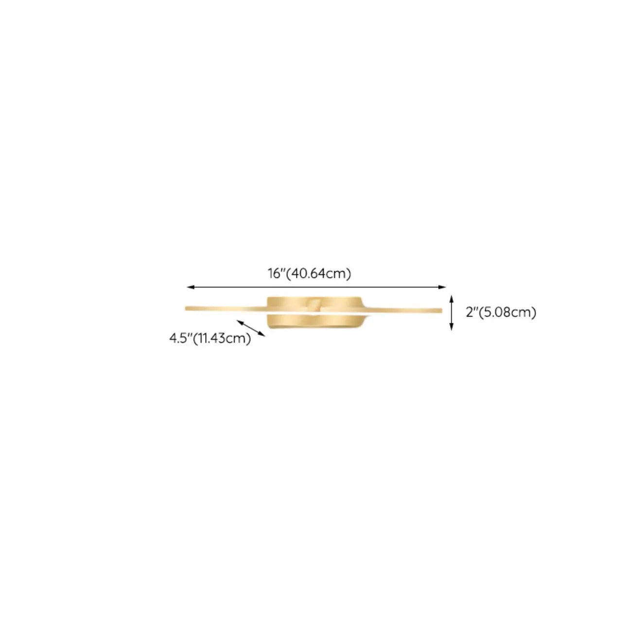 1-Light Linear Golden LED Vanity Light for Bathroom Decor