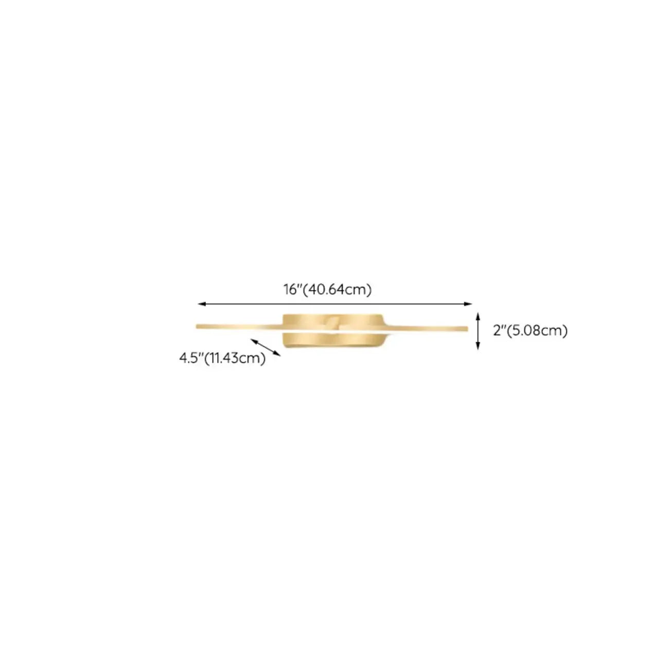 1-Light Linear Golden LED Vanity Light for Bathroom Decor
