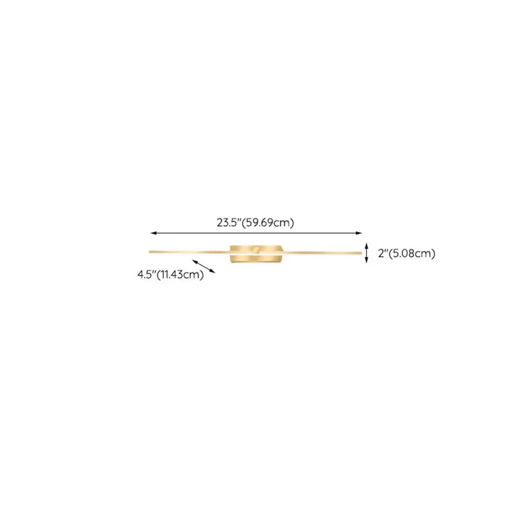 1-Light Linear Golden LED Vanity Light for Bathroom Decor