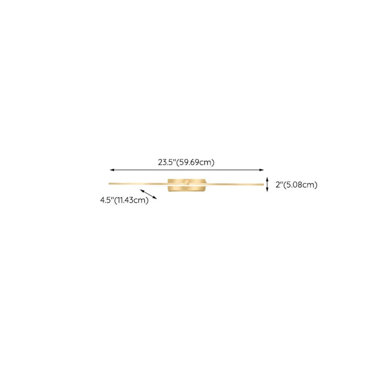 1-Light Linear Golden LED Vanity Light for Bathroom Decor