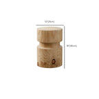 Natural Pine Small Wood Round End Table for Living Room