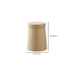 Natural Pine Small Wood Round End Table for Living Room