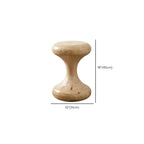 Natural Pine Small Wood Round End Table for Living Room