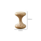 Natural Pine Small Wood Round End Table for Living Room