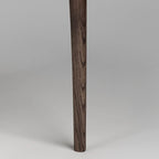 Modern Upholstered Dining Chair Square Shape with Wood Arms