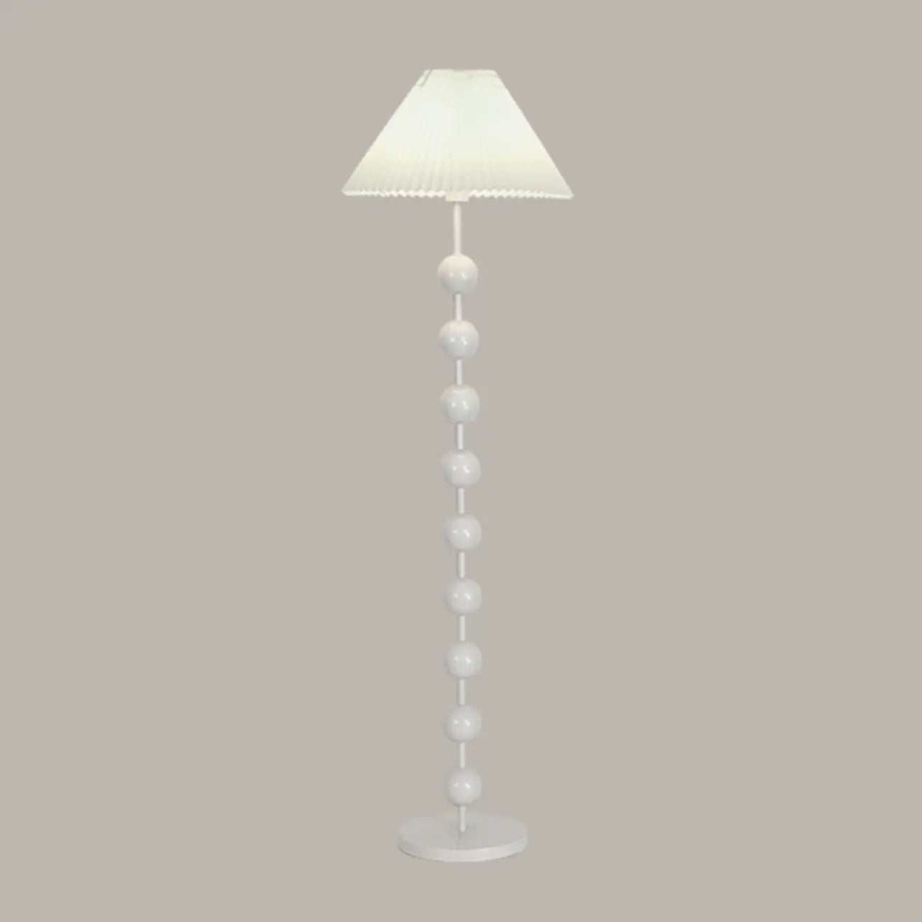 Adjustable Stacked Ball Floor Lamp with Fabric Shade