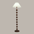 Adjustable Stacked Ball Floor Lamp with Fabric Shade
