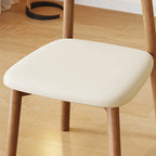 Nordic Armless Wooden Upholstered Open Back Dining Chair