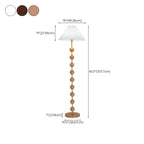 Adjustable Stacked Ball Floor Lamp with Fabric Shade