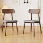 Nordic Armless Wooden Upholstered Open Back Dining Chair