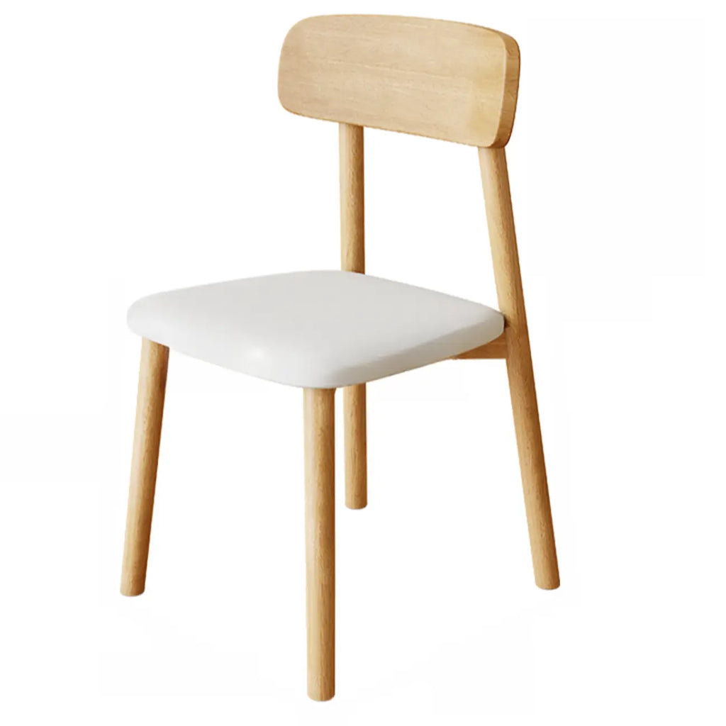 Nordic Armless Wooden Upholstered Open Back Dining Chair