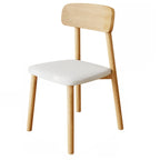 Nordic Armless Wooden Upholstered Open Back Dining Chair