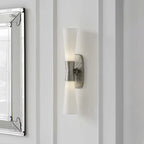 Elegant Glass Wall-Mounted Vanity Light for Bathroom Art Deco
