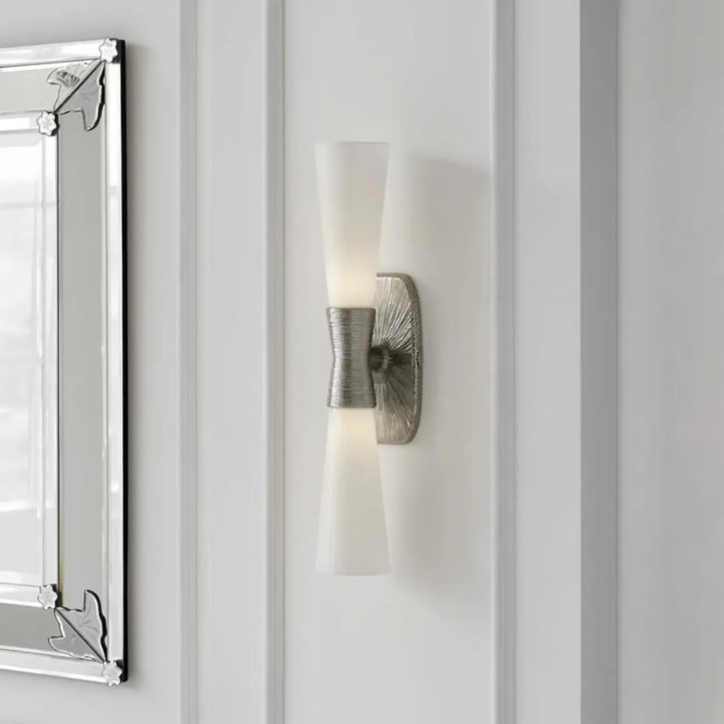 Elegant Glass Wall-Mounted Vanity Light for Bathroom Art Deco