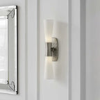 Elegant Glass Wall-Mounted Vanity Light for Bathroom Art Deco