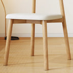 Nordic Armless Wooden Upholstered Open Back Dining Chair