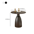 Minimalist Black Metal Round Side Table for Living Room
