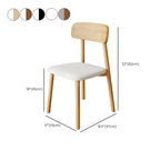 Nordic Armless Wooden Upholstered Open Back Dining Chair