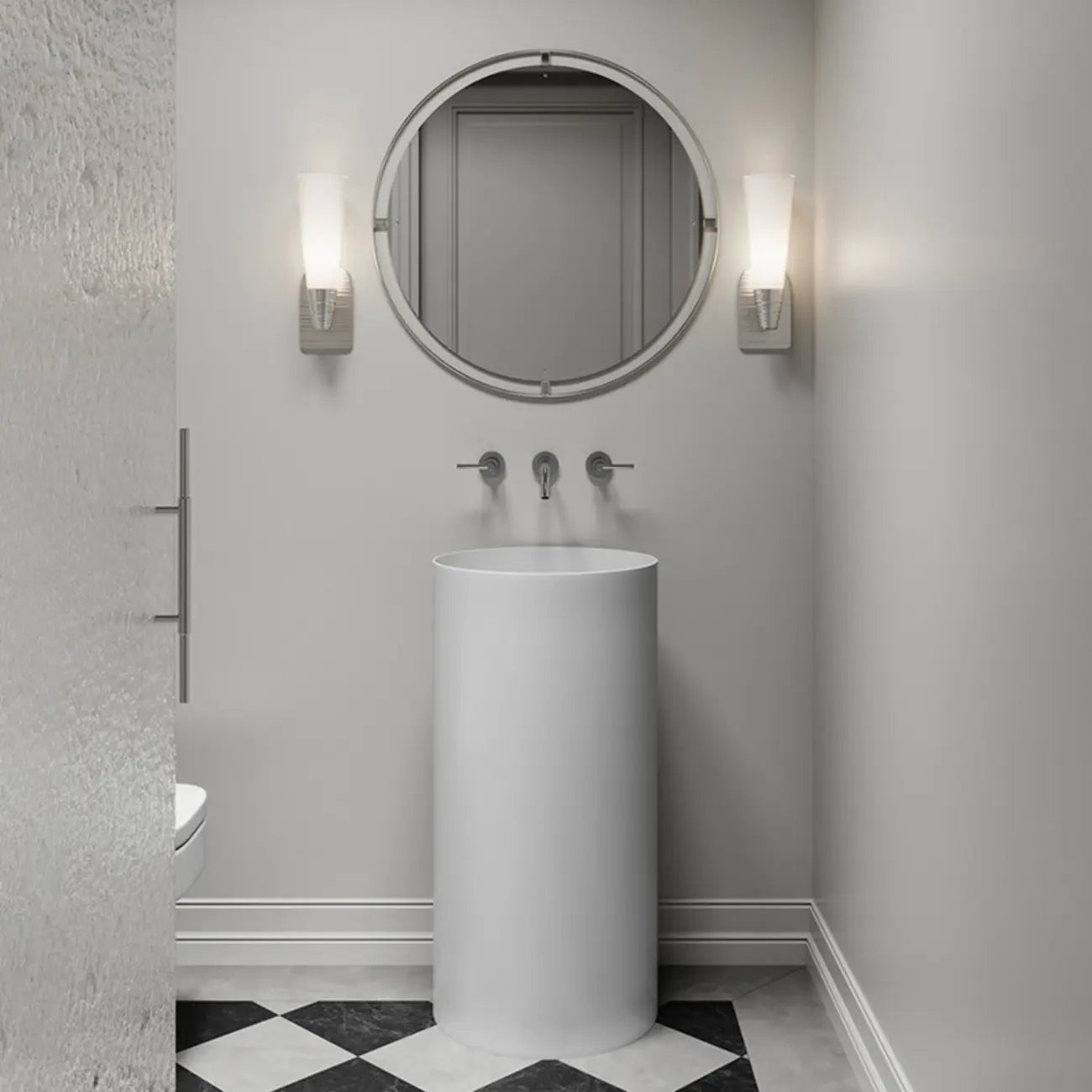 Elegant Glass Wall-Mounted Vanity Light for Bathroom Art Deco
