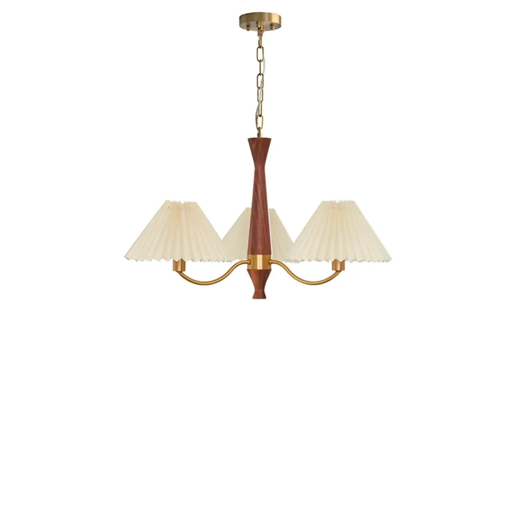Modern Adjustable Pleated Fabric Chandelier for Living Room