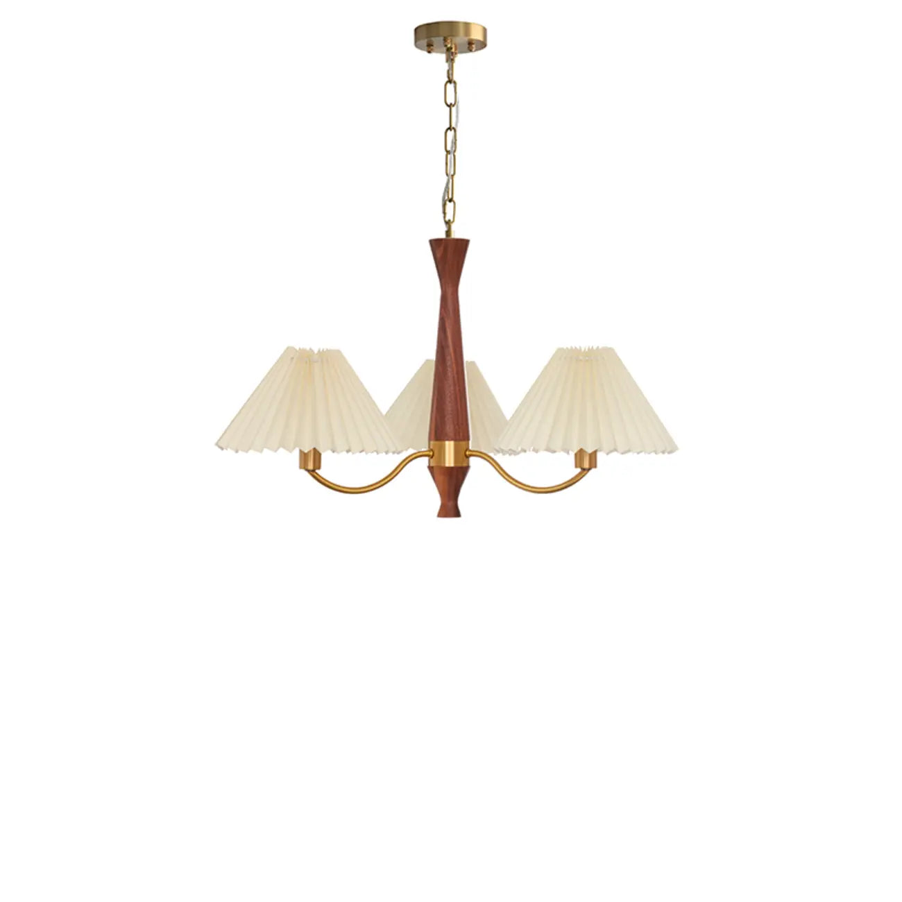 Modern Adjustable Pleated Fabric Chandelier for Living Room
