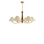 Modern Adjustable Pleated Fabric Chandelier for Living Room