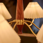 Modern Adjustable Pleated Fabric Chandelier for Living Room