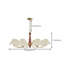 Modern Adjustable Pleated Fabric Chandelier for Living Room