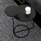 Minimalist Metal Round Bedside Table 2-Tier