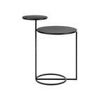 Minimalist Metal Round Bedside Table 2-Tier