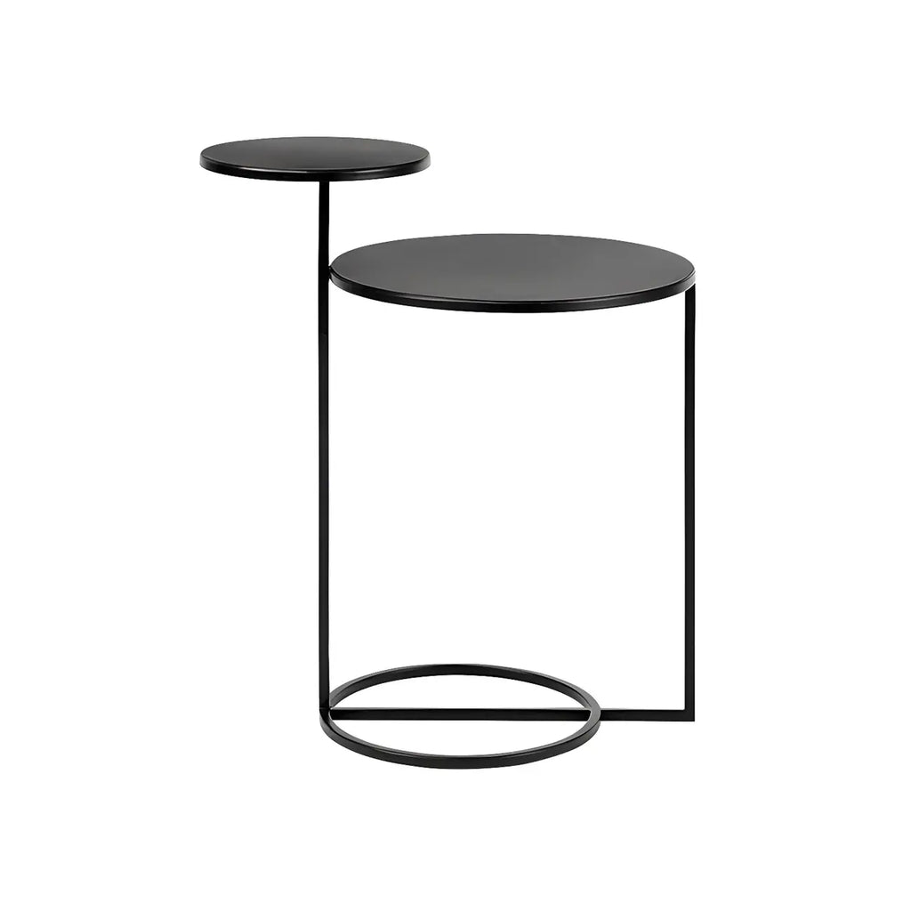 Minimalist Metal Round Bedside Table 2-Tier